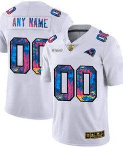 Men's Los Angeles Rams ACTIVE PLAYER Custom 2020 White Crucial Catch Limited Stitched NFL Jersey