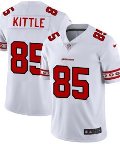 Men's San Francisco 49ers #85 George Kittle White 2019 Team Logo Cool Edition Stitched NFL Jersey