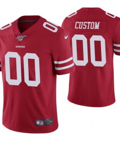 Men's 49ers ACTIVE PLAYER Red 2019 100th Season Vapor Untouchable Limited Stitched NFL Jersey.
