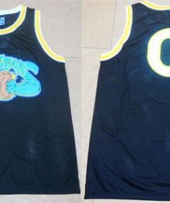 Space Jam Monstars #0 Black Stitched Basketball Jersey