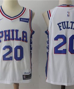 Men's Nike Philadelphia 76ers #20 Markelle Fultz White Stitched NBA Jersey