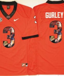 Bulldogs #3 Todd Gurley II Red Player Fashion Stitched NCAA Jersey
