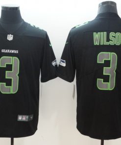 Men's Seahawks #3 Russell Wilson Black Impact Limited Stitched NFL Jersey