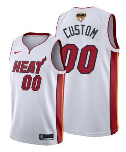 Men's Miami Heat White Customized 20202 Finals Bound Association Edition Stitched Jersey