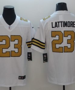 Men's New Orleans Saints #23 Marshon Lattimore White Limited Rush Stitched NFL Jersey