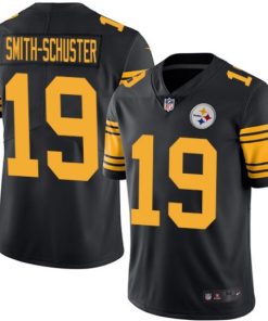 Men's Nike Pittsburgh Steelers #19 JuJu Smith-Schuster Black Limited Rush Stitched NFL Jersey
