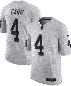 Nike Raiders #4 Derek Carr Gray Men's Stitched NFL Limited Gridiron Gray II Jersey