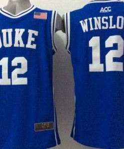 Blue Devils #12 Justise Winslow Blue Basketball Stitched NCAA Jersey