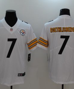 Men's Pittsburgh Steelers #7 Ben Roethlisberger White Vapor Untouchable Player Limited Jersey