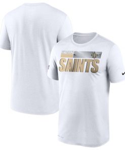 Men's New Orleans Saints 2020 White Sideline Impact Legend Performance NFL T-Shirt