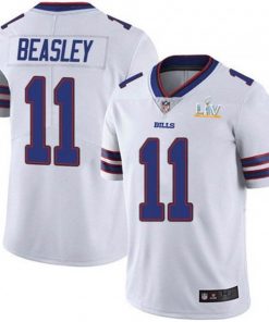 Men's Buffalo Bills #11 Cole Beasley White 2021 Super Bowl LV StitchedNFL Jersey