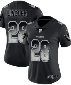 Women's Oakland Raiders #28 Josh Jacobs 2019 Smoke Fashion Limited Stitched NFL Jersey(Run Small)