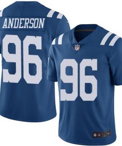 Nike Colts #96 Henry Anderson Royal Blue Men's Stitched NFL Limited Rush Jersey