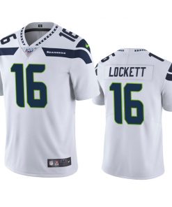 Men's Seattle Seahawks #16 Tyler Lockett White 2019 100th Season Vapor Untouchable Limited Stitched NFL Jersey
