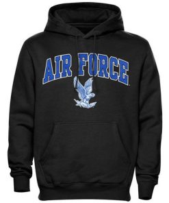 Air Force Falcons Midsize Arch Pullover Hoodie Black