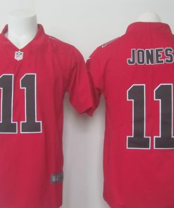 Men's Nike Falcons #11 Julio Jones Red Limited Rush Stitched NFL Jersey