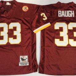 Mitchell And Ness Redskins #33 Sammy Baugh Red Throwback Stitched NFL Jersey