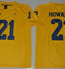 Wolverines #21 Desmond Howard Gold Jordan Brand Limited Stitched NCAA Jersey
