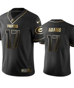 Men's Green Bay Packers #17 Davante Adams Black 2019 Golden Edition Limited Stitched NFL Jersey