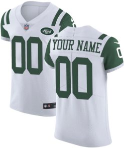 Men's New York Jets White Vapor Untouchable Custom Elite NFL Stitched Jersey