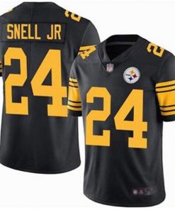 Men's Pittsburgh Steelers # 24 Benny Snell Jr. Black Vapor Untouchable Limited Stitched NFL Jersey Limited Stitched NFL  Jersey