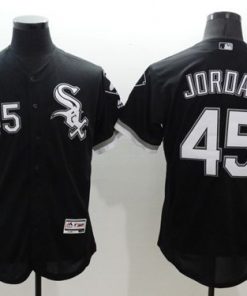 White Sox #45 Michael Jordan Black Flexbase Authentic Collection Stitched MLB Jersey