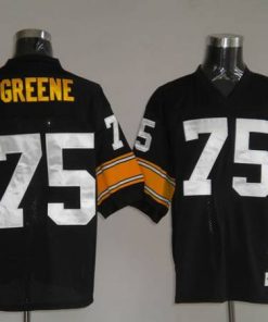 Mitchell & Ness Steelers #75 Joe Greene Black Stitched Throwback NFL Jersey