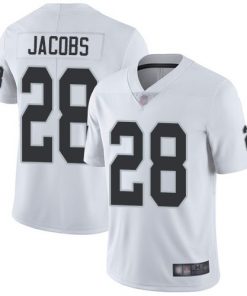 Men's Oakland Raiders #28 Josh Jacobs White Vapor Untouchable Limited Stitched NFL Jersey