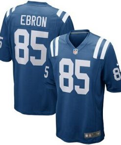Colts #85 Eric Ebron Royal Blue Stitched Jersey.