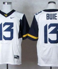 Mountaineers #13 Andrew Buie White Stitched NCAA Jersey