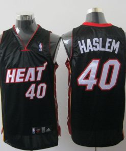 Heat #40 Udonis Haslem Black Stitched NBA Jersey
