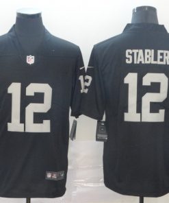 Men's Oakland Raiders #12 Kenny Stabler Black Vapor Untouchable Limited Stitched NFL Jersey