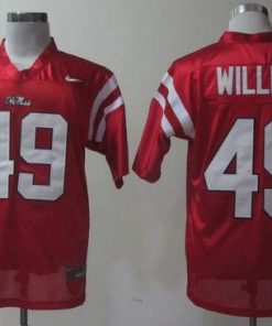 Rebels #49 Patrick Willis Red Stitched NCAA Jersey