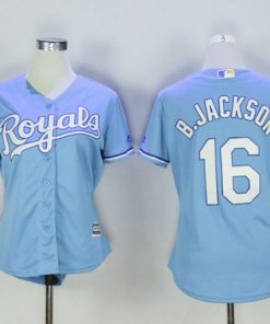 Royals #16 Bo Jackson Light Blue Women's Alternate 1 Stitched MLB Jersey
