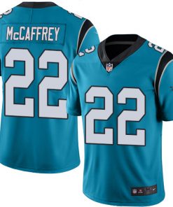 Men's Carolina Panthers #22 Christian McCaffrey Blue Vapor Untouchable NFL Limited Stitched Jersey