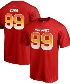Chargers Joey Bosa AFC Pro Line 2018 NFL Pro Bowl Red T-Shirt