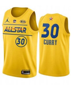 Men's 2021 All-Star #30 Stephen Curry Yellow Western Conference Stitched NBA Jersey