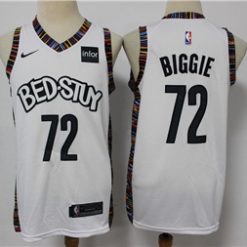 Men's Brooklyn Nets White #72 Biggie 2020 City Edition Stitched NBA Jersey
