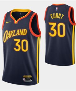 Men's Golden State Warriors #30 Stephen Curry 2020-21 City Edition Navy Stitched NBA