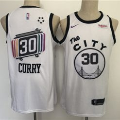 Men's Golden State Warriors #30 Stephen Curry White Stitched NBA Jersey