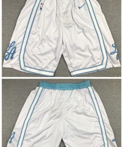 Men's Los Angeles Lakers White Shorts (Run Small)