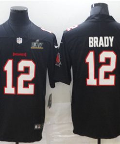 Men's Tampa Bay Buccaneers #12 Tom Brady New Black 2021 Super Bowl LV Limited Stitched NFL Jersey