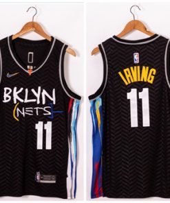 Nets 11 Kyrie Irving Black 2021 Nike Swingman Jersey