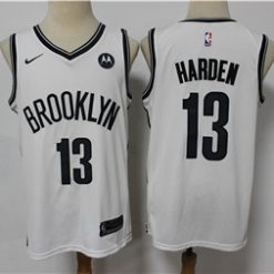 Nets 13 James Harden White 2021 Nike Swingman Jersey