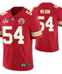 Men's Kansas City Chiefs #54 Damien Wilson Red 2021 Super Bowl LV Limited Stitched NFL Jersey