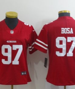 Women's NFL San Francisco 49ers #97 Nick Bosa Red Vapor Untouchable Limited Stitched Jersey