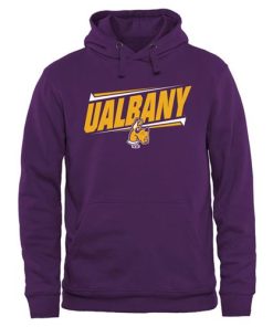 Albany Great Danes Double Bar Pullover Hoodie Purple