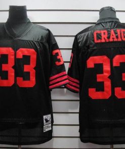Mitchell and Ness 49ers #33 Roger Craig Black Stitched Throwback NFL Jersey