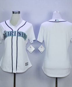 Mariners Blank White Women's Fashion Stitched MLB Jersey