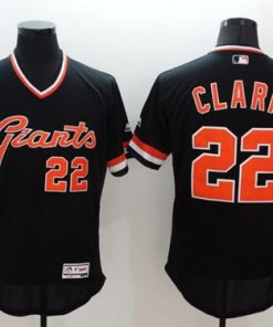 Giants #22 Will Clark Black Flexbase Authentic Collection Cooperstown Stitched MLB Jersey